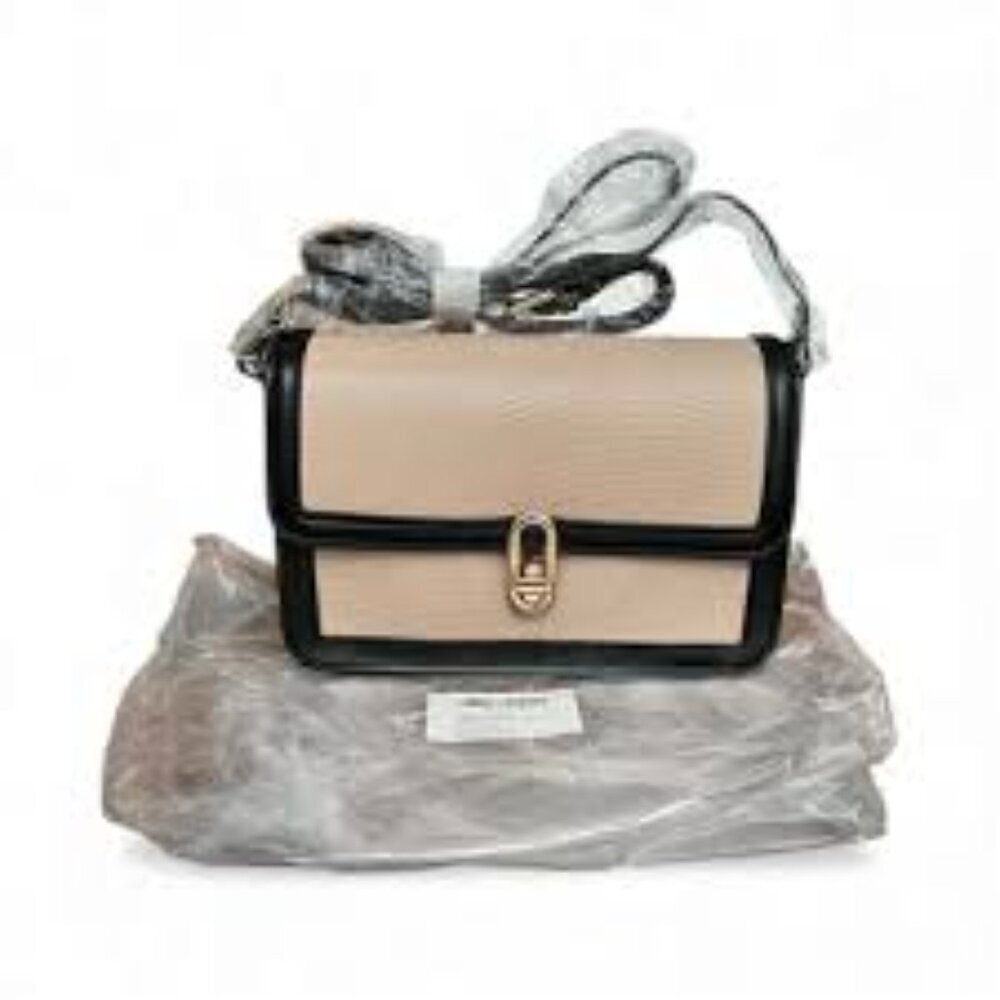 NWT- JULES KAE X ANTHROPOLOGIE MIA  BAG BLUSH LIZARD/BLACK - Picture 6 of 9